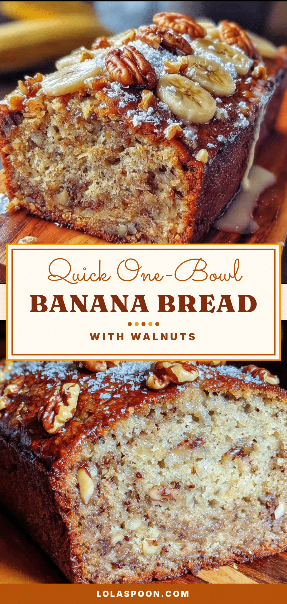best one-bowl banana walnut bread recipe