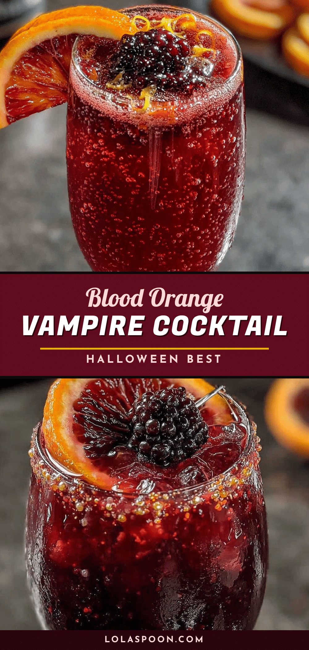 blood orange vampire halloween cocktail recipe