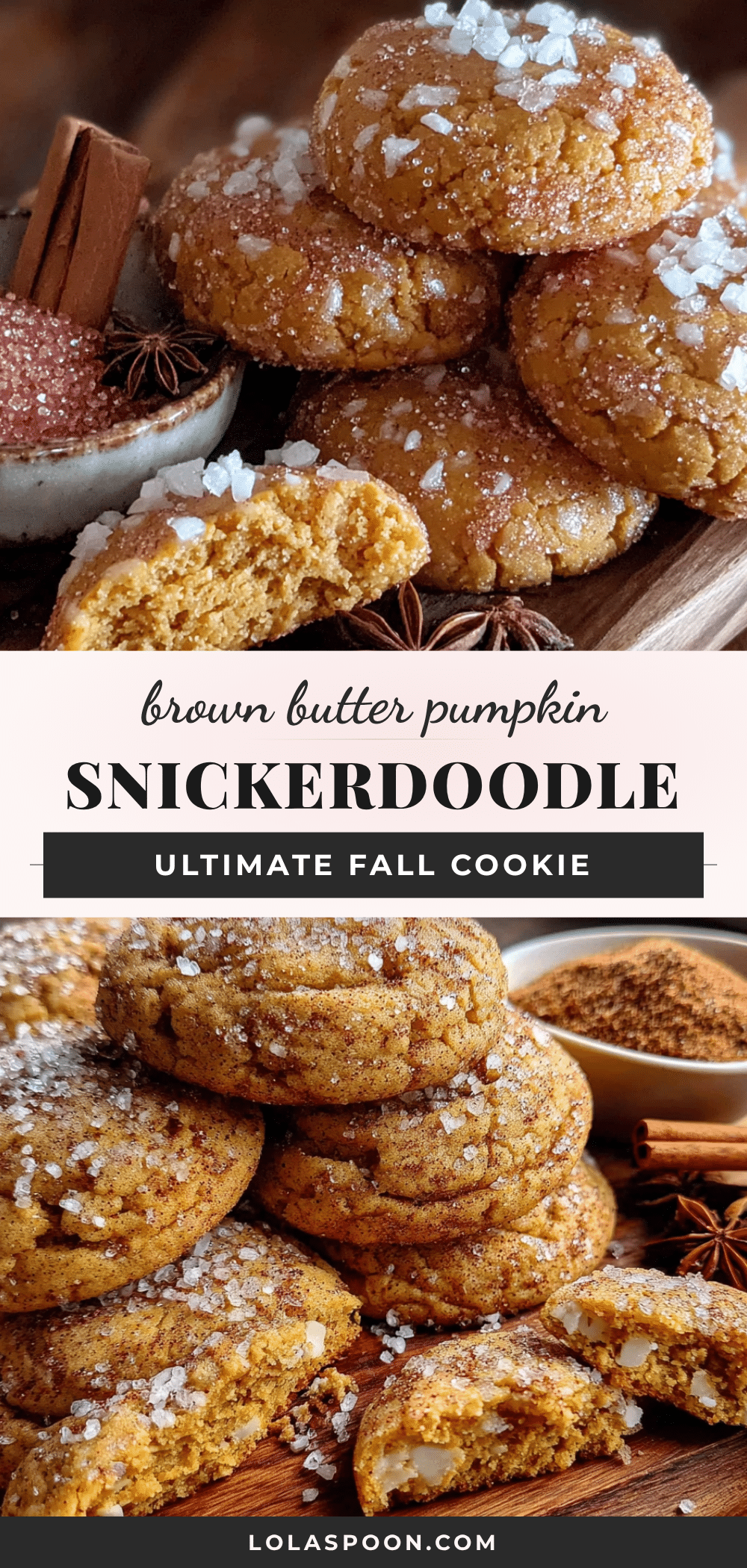 brown butter pumpkin snickerdoodle cookies recipe