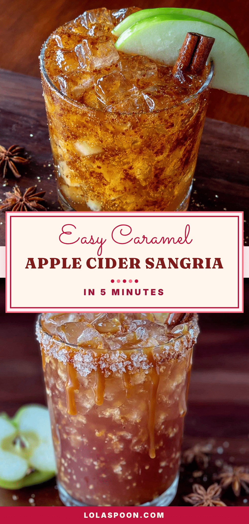 caramel apple cider sangria recipe