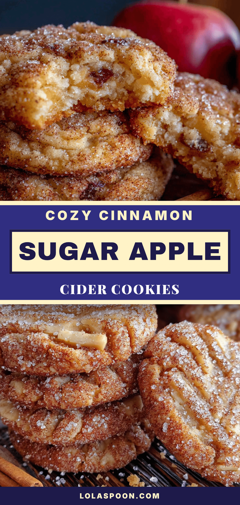 cinnamon sugar apple cider cookies recipe
