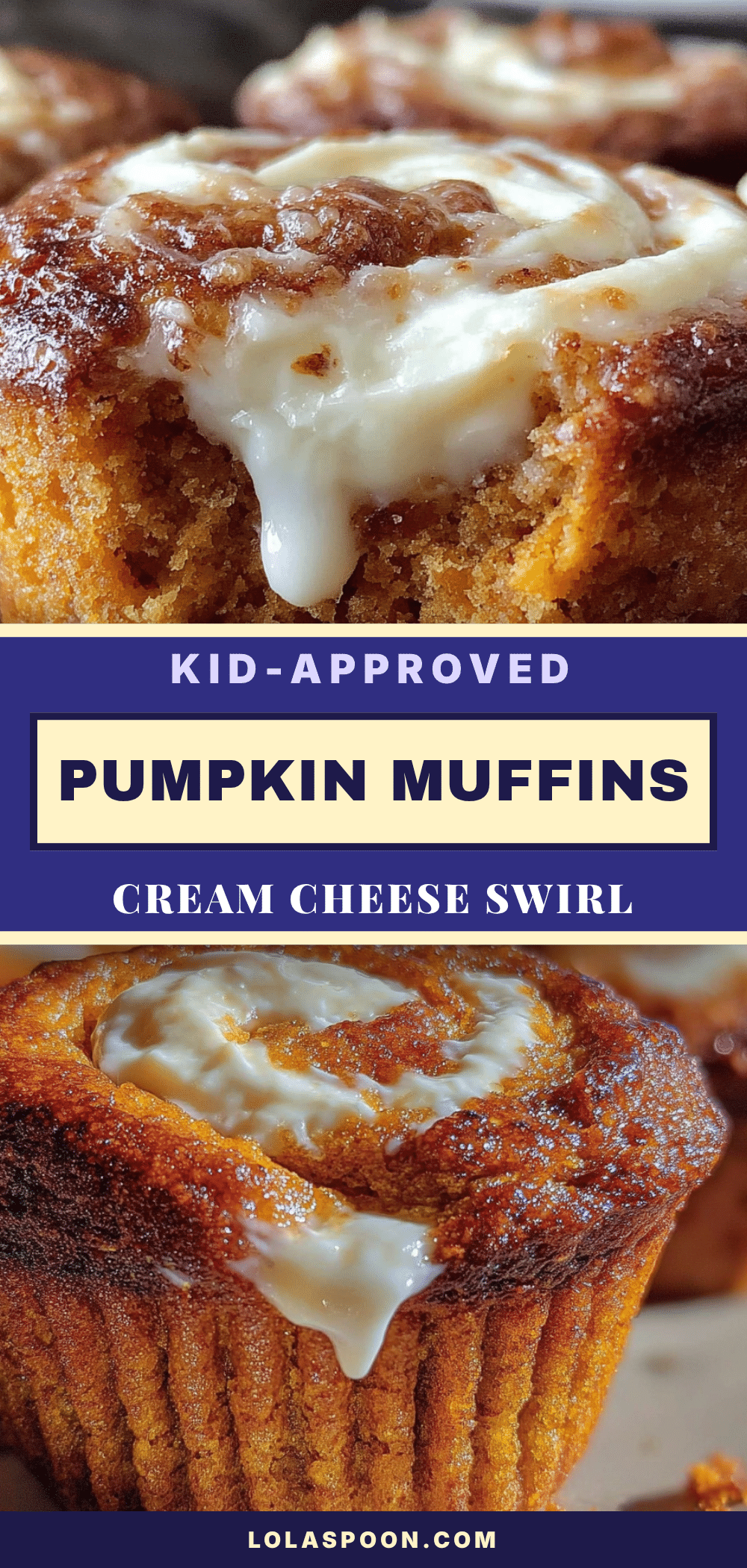 cream cheese swirl pumpkin muffins recipe