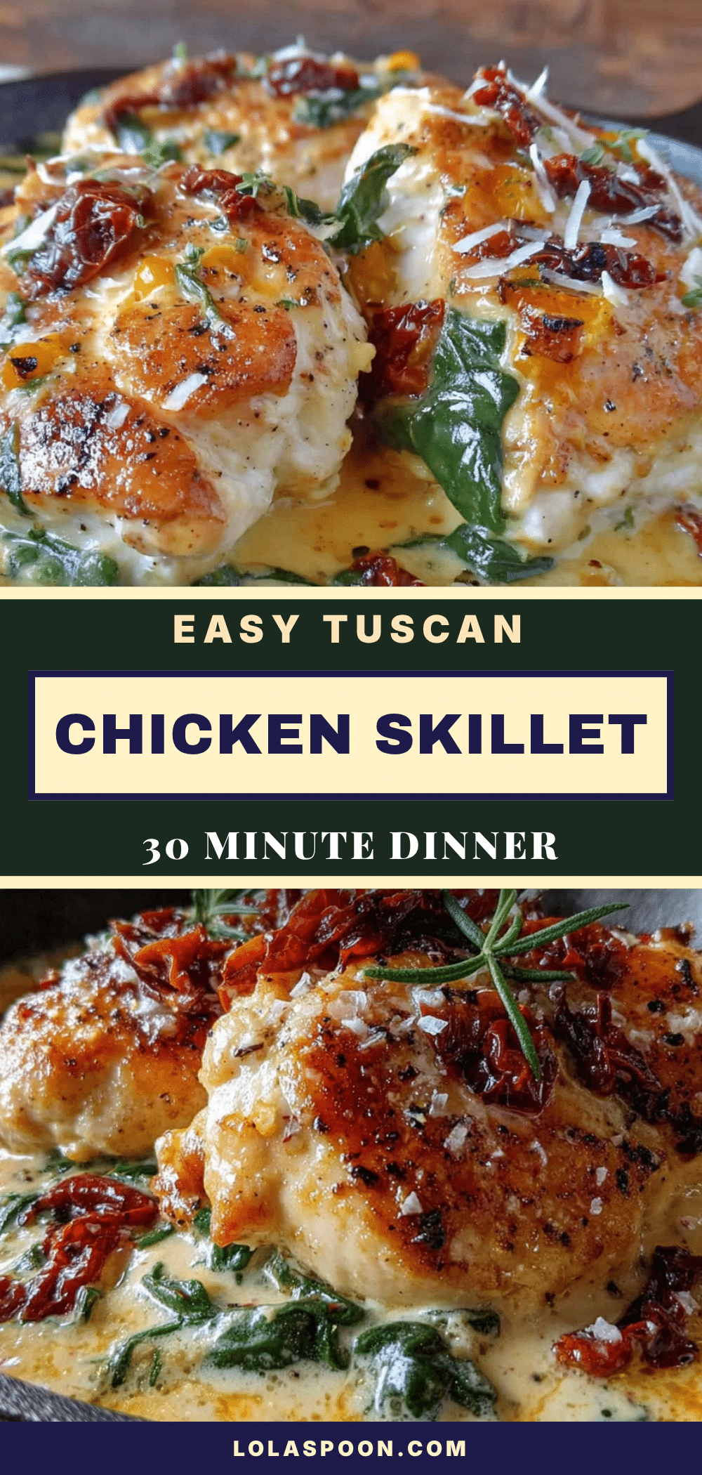 creamy tuscan chicken skillet recipe