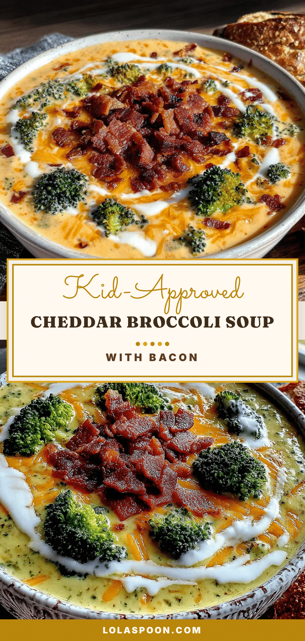 crockpot cheddar broccoli soup with bacon recipe