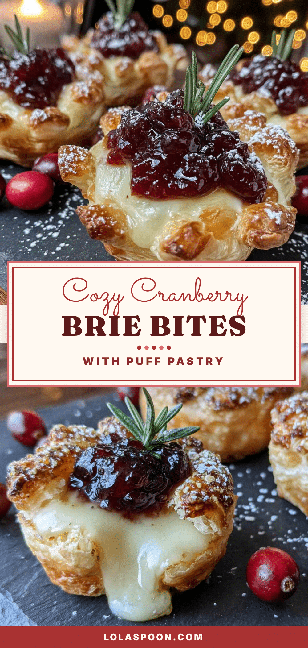 Easy Cranberry Brie Bites recipe