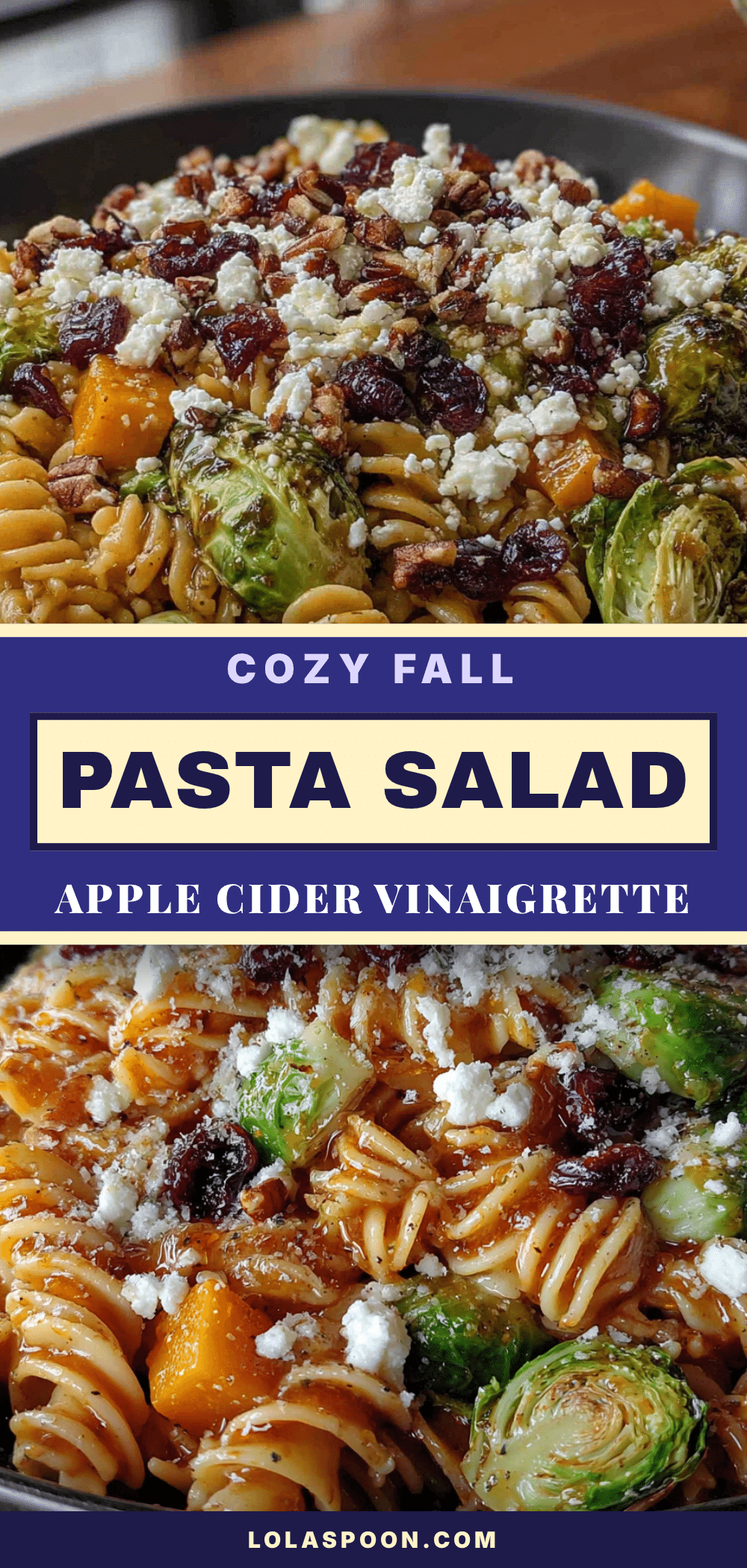 easy fall pasta salad with apple cider vinaigrette recipe