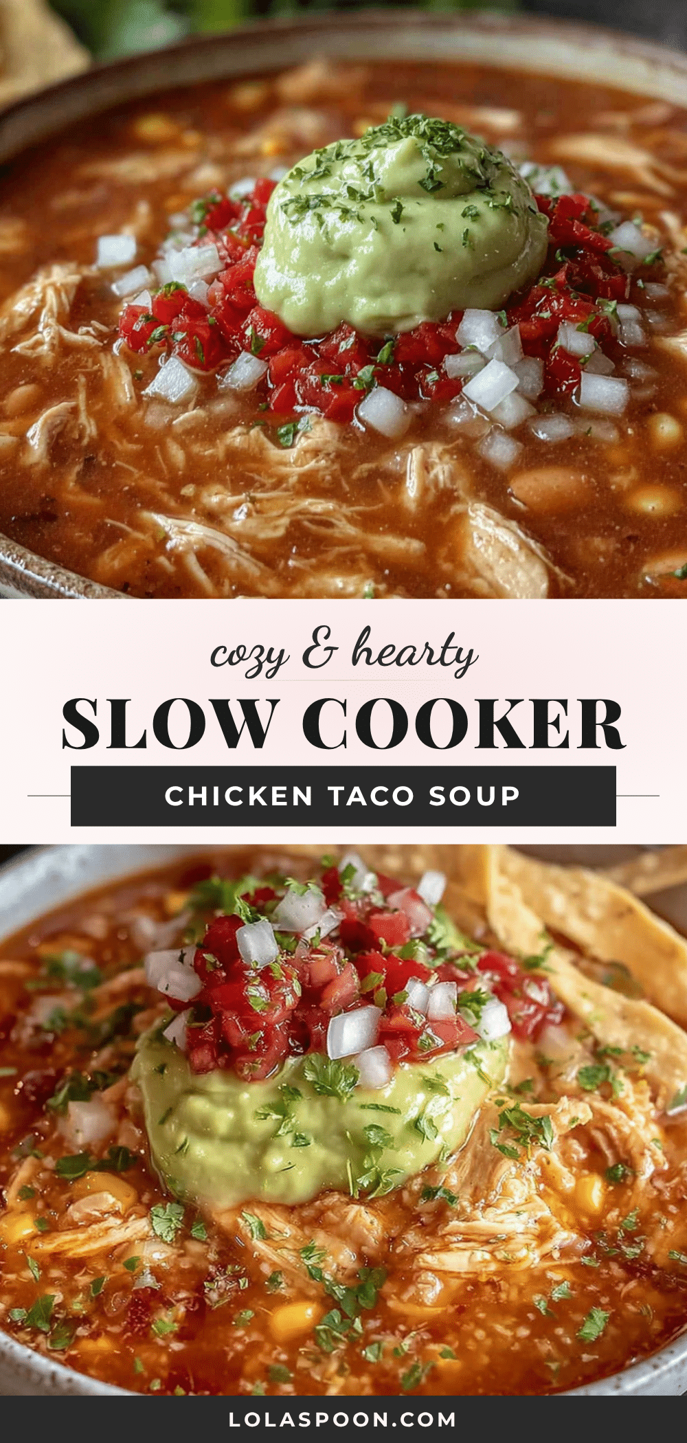 easy slow cooker chicken taco soup recipe