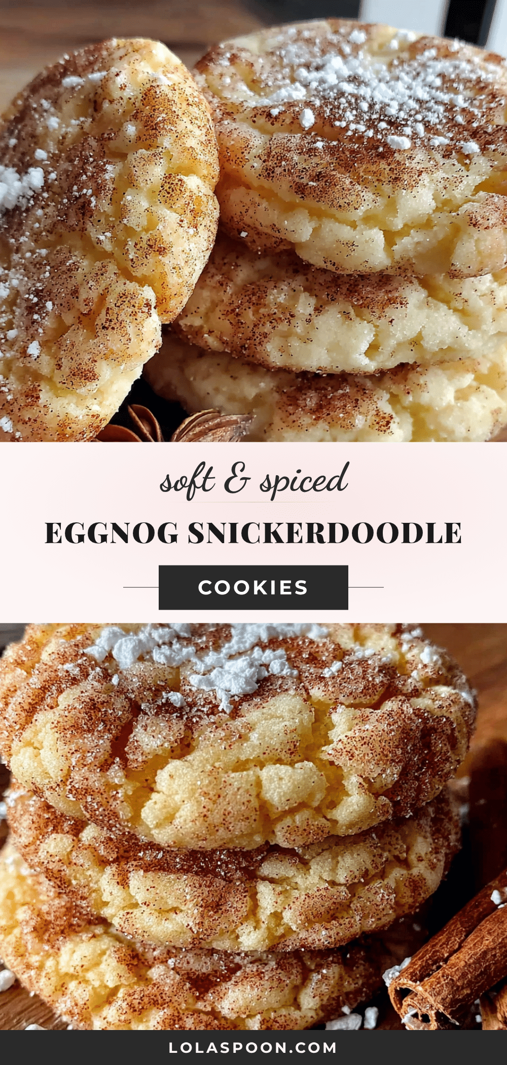 eggnog snickerdoodle cookies recipe