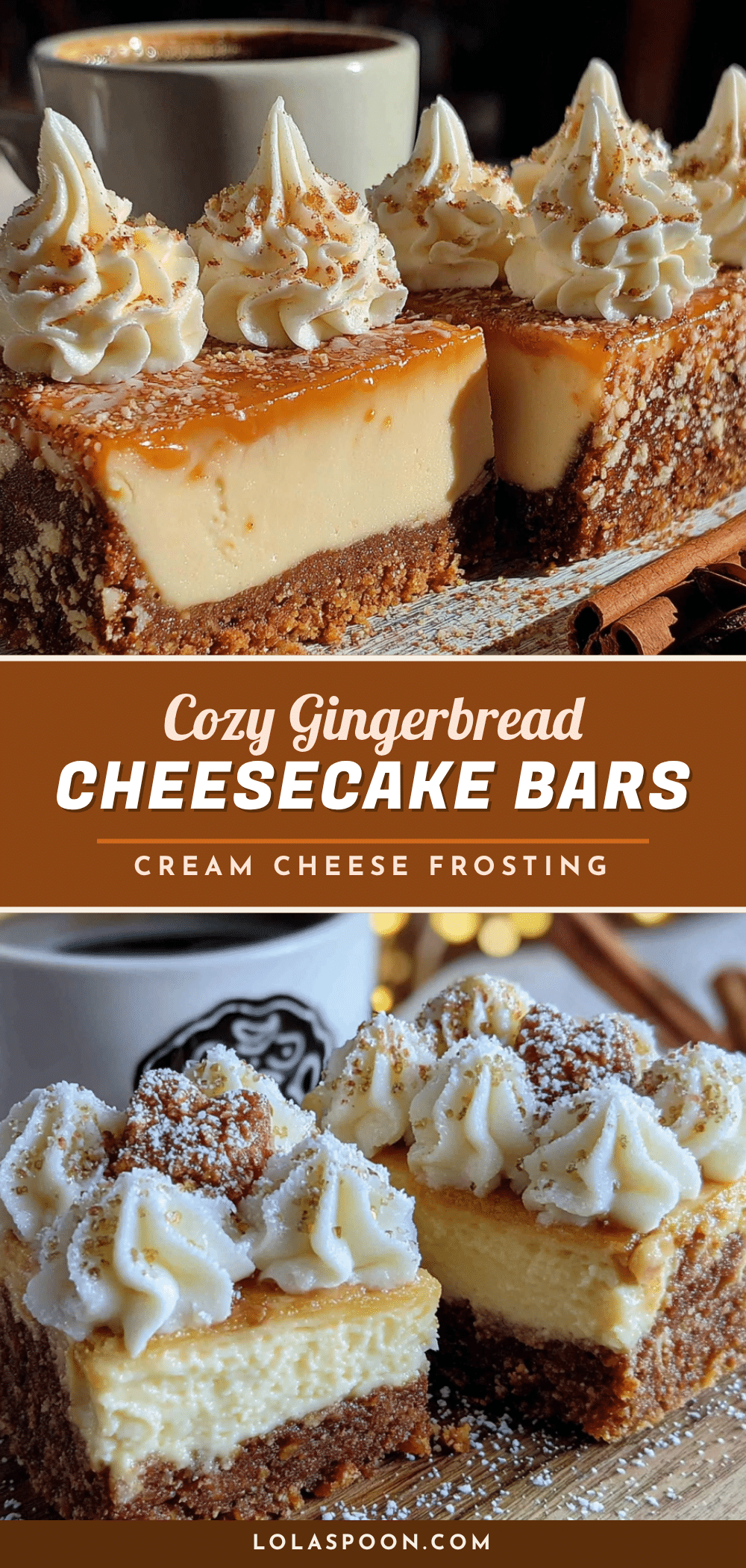 Gingerbread Cheesecake Bars recipe