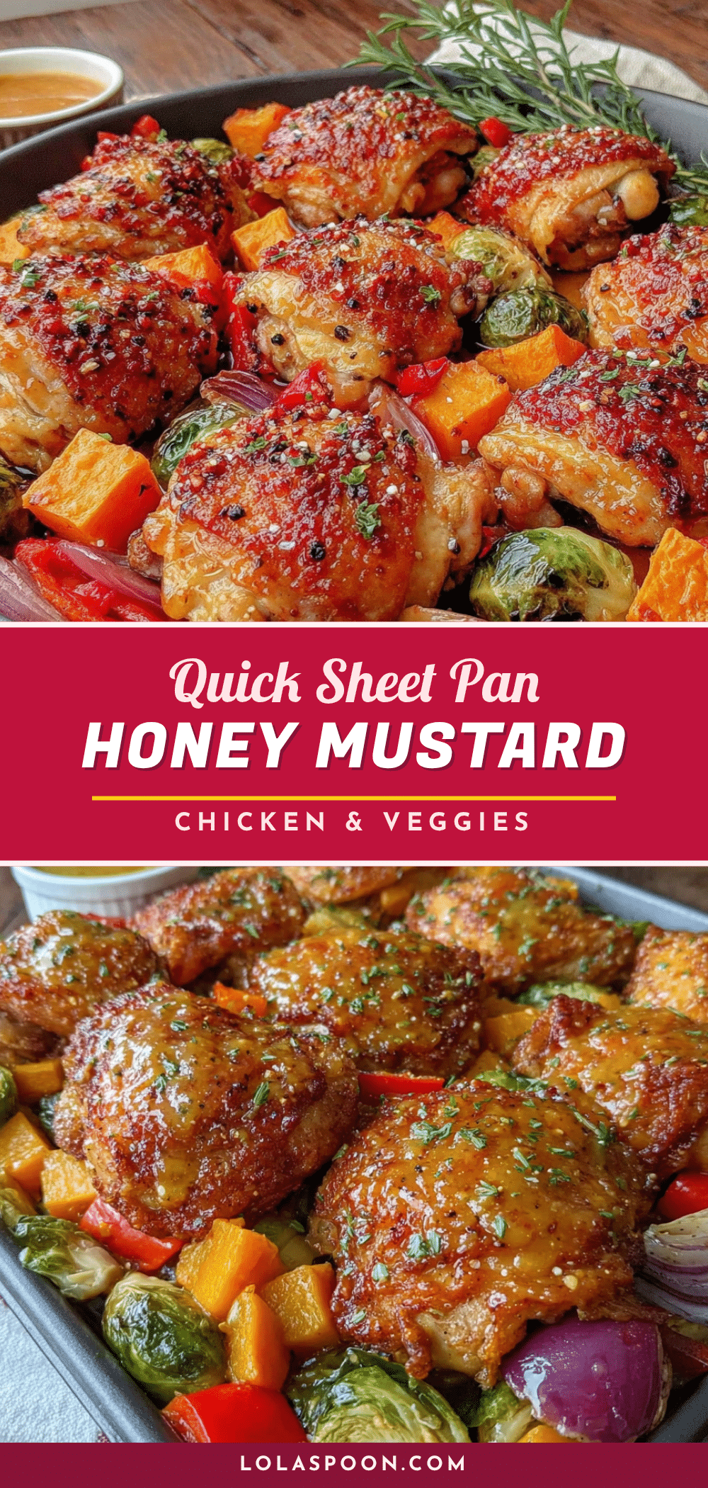 honey mustard sheet pan chicken recipe