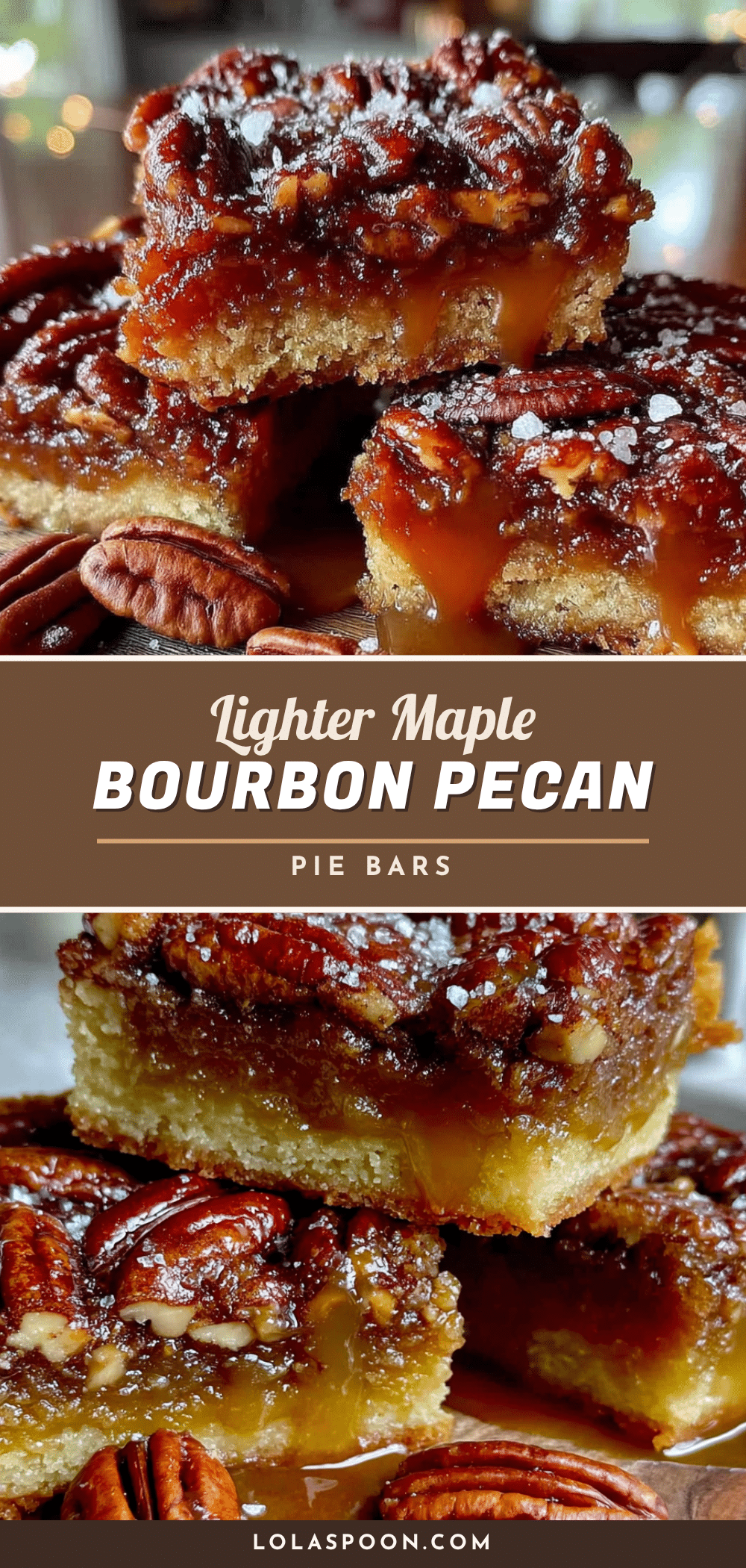 maple bourbon pecan pie bars recipe