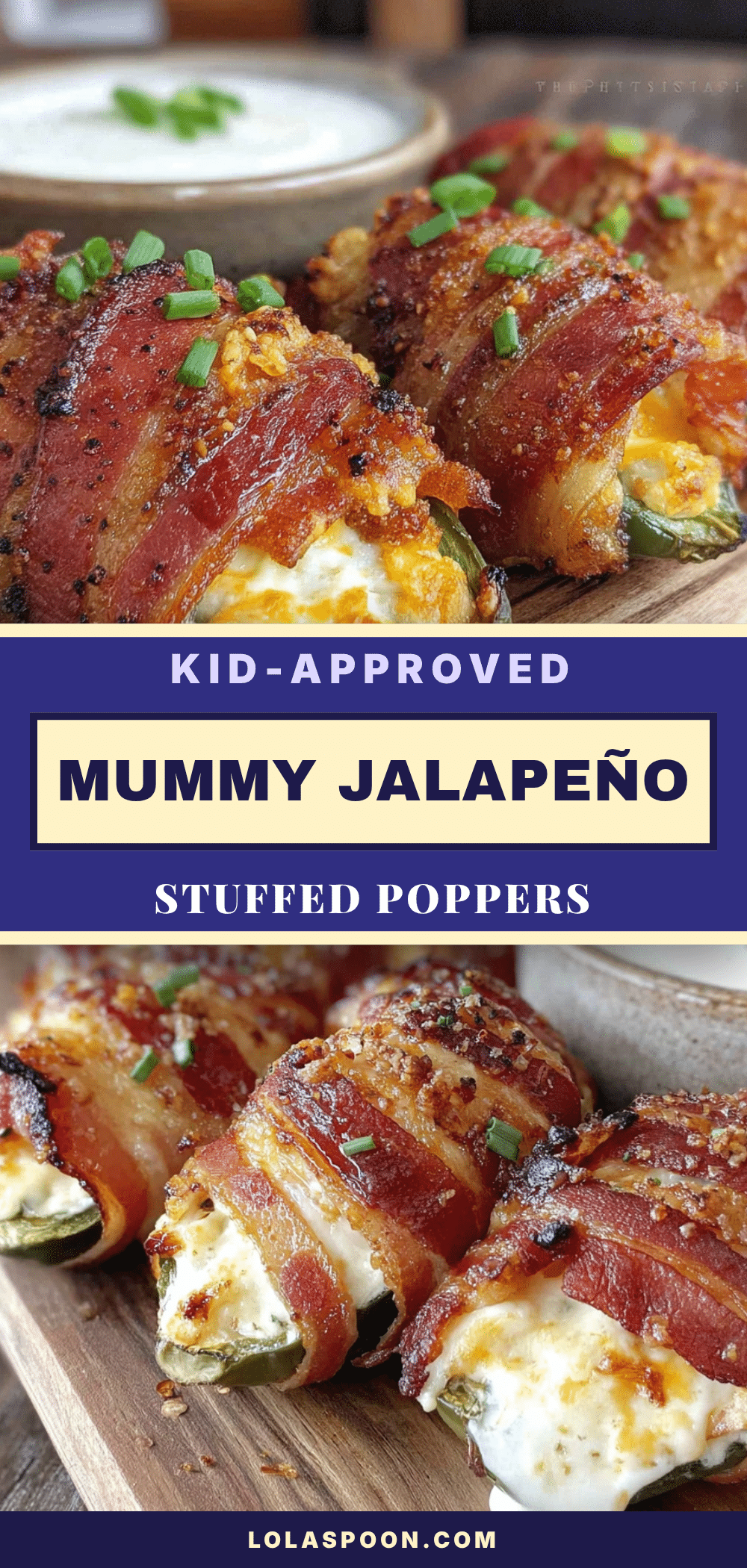 Mummy Stuffed Jalapeno Poppers recipe