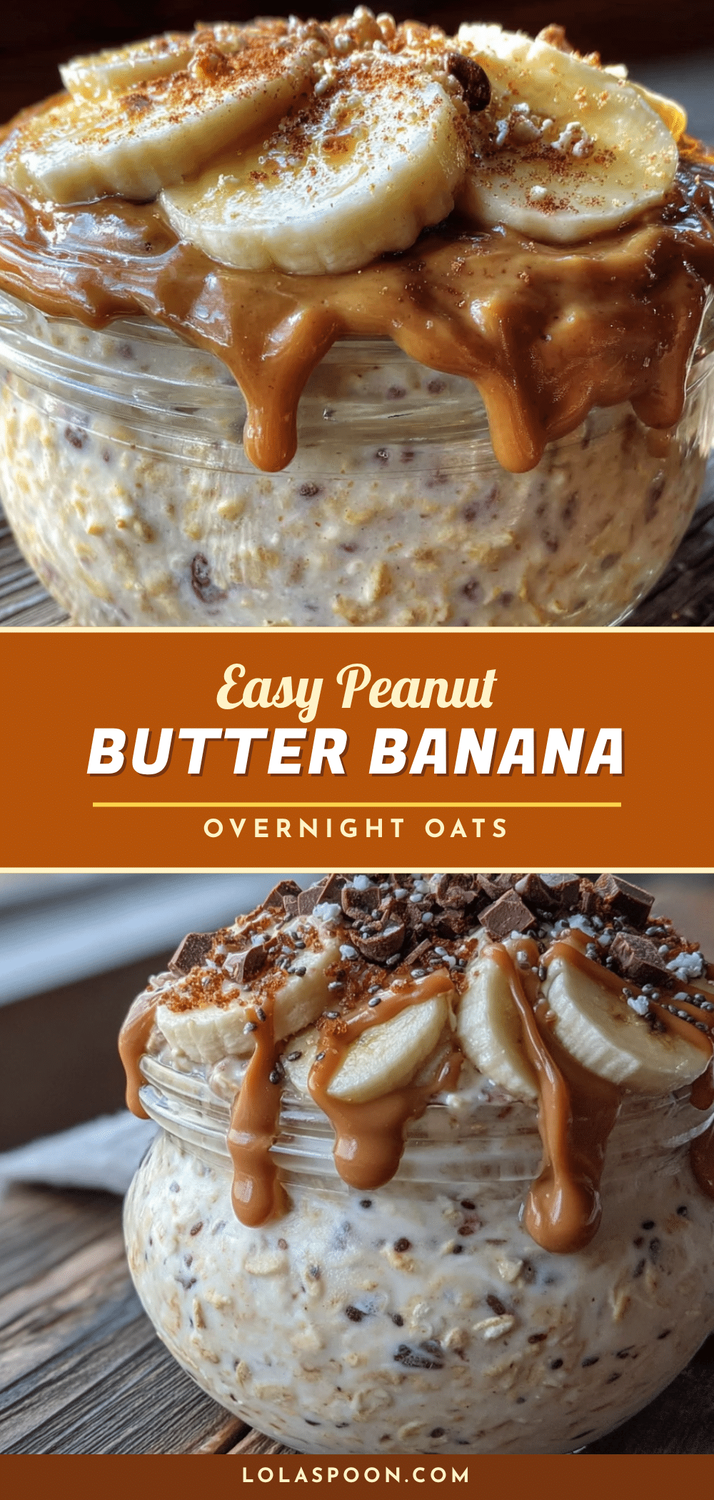 peanut butter banana overnight oats recipe