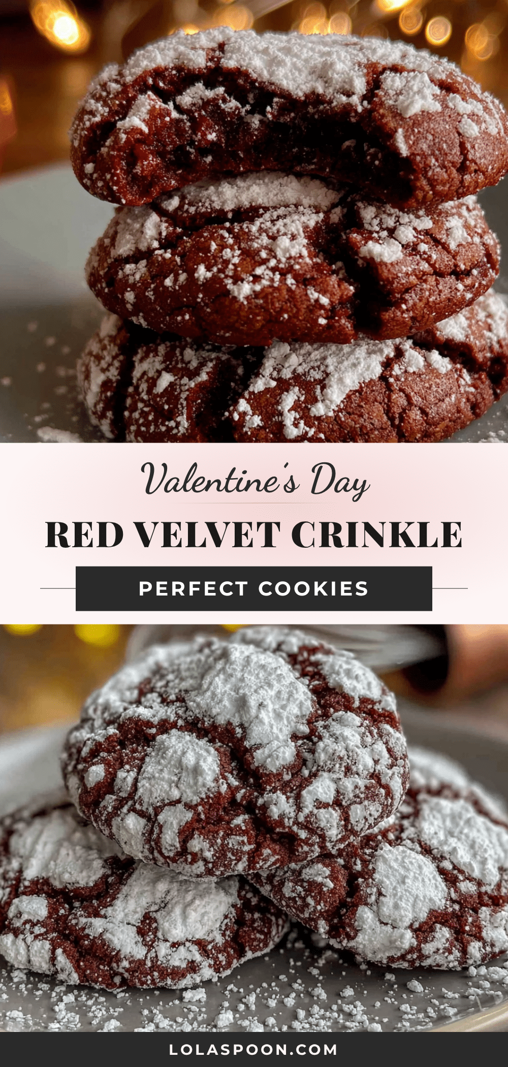 red velvet crinkle cookies recipe
