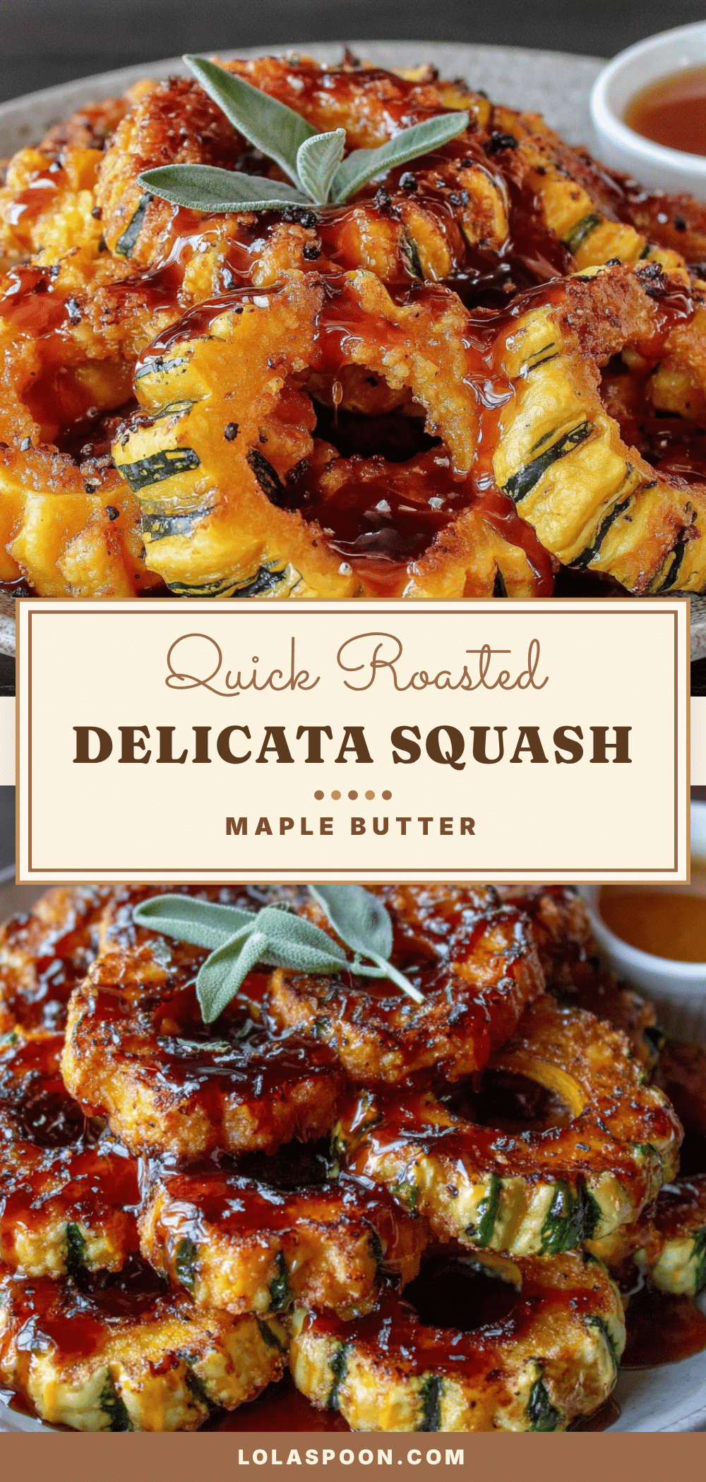 roasted delicata squash rings with maple butter recipe