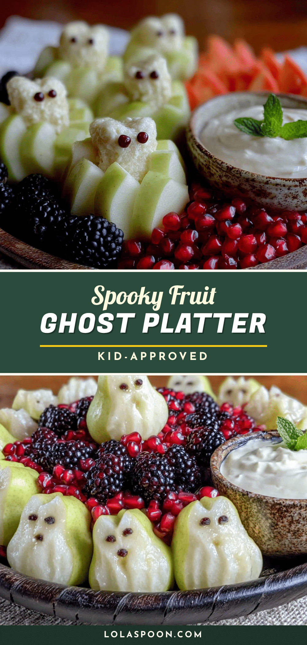 spooky fruit ghost platter recipe