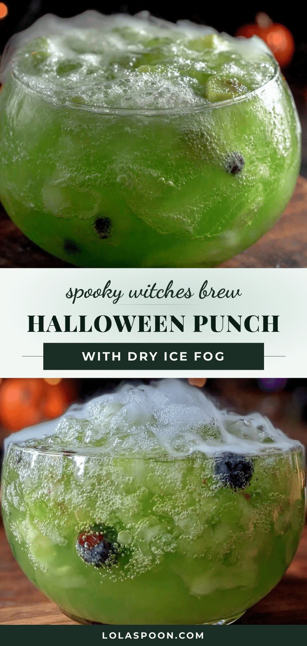 spooky witches brew halloween punch with dry ice fog recipe