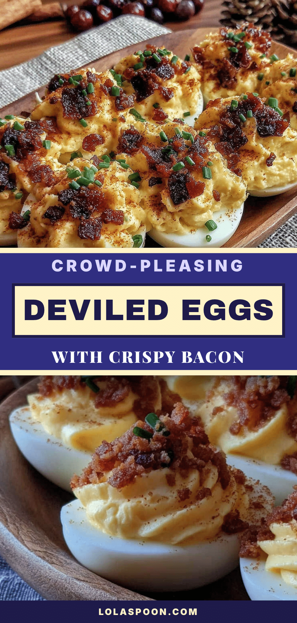 Thanksgiving deviled eggs with bacon recipe