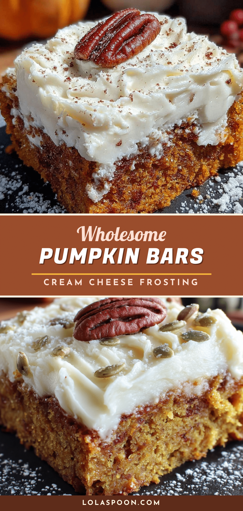 wholesome pumpkin bars recipe
