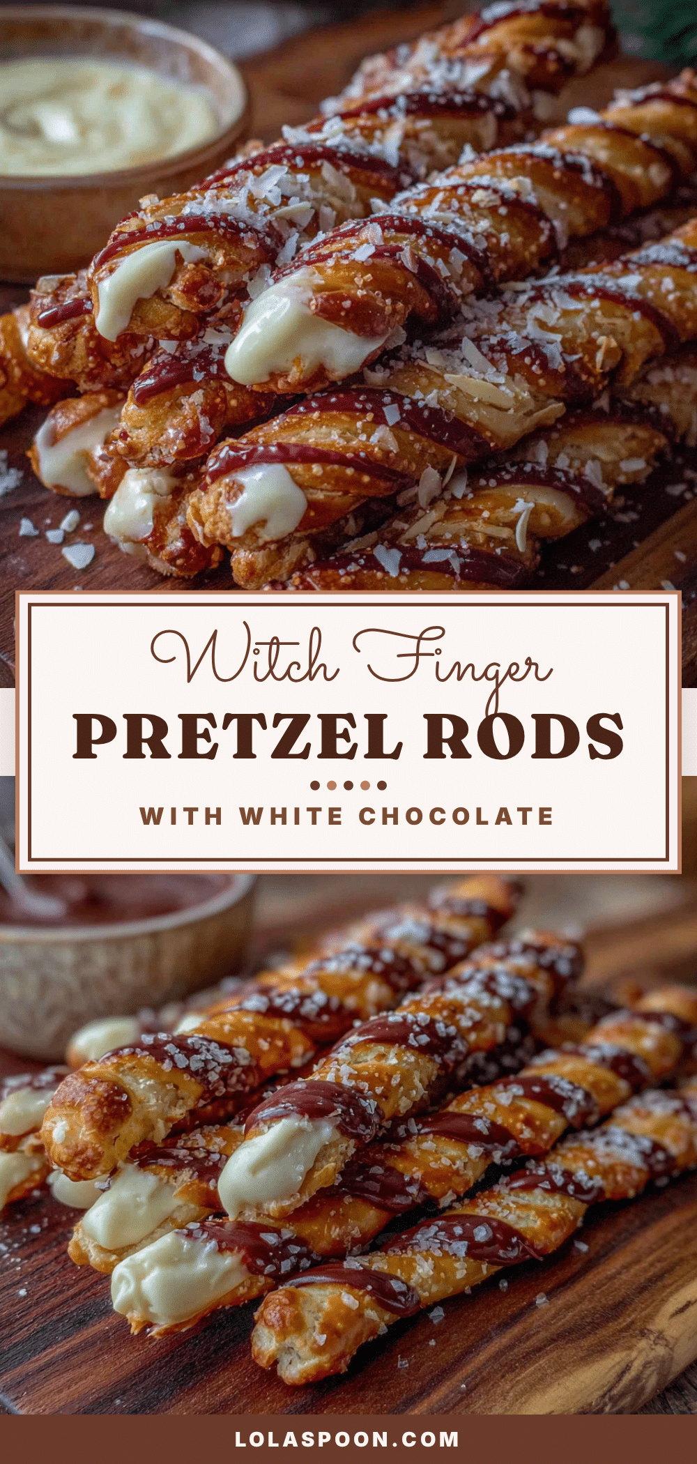 witch finger pretzel rods recipe
