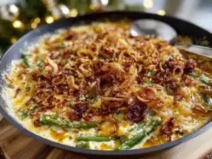 brown butter green bean casserole - featured image