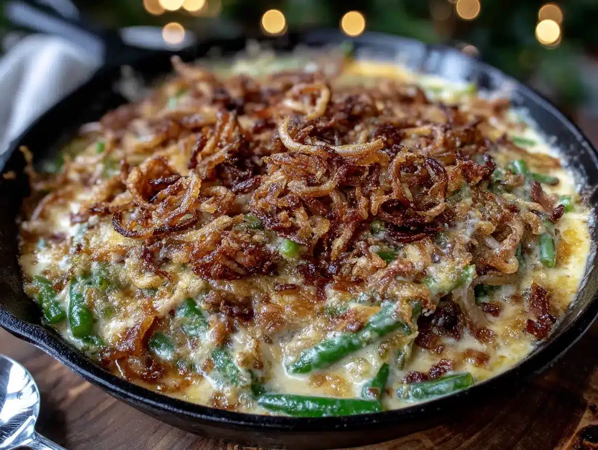 brown butter green bean casserole preparation steps